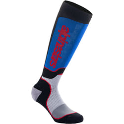 Alpinestars Plus Chaussettes de motocross, noir-rouge-bleu, taille M pour Hommes