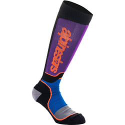 Alpinestars Plus Chaussettes de motocross, noir-pourpre, taille L pour Hommes