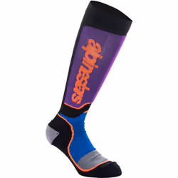 Alpinestars Plus Chaussettes de motocross, noir-pourpre, taille L pour Hommes