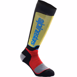 Alpinestars Plus Chaussettes de motocross pour les jeunes, noir-rouge-jaune, taille M L