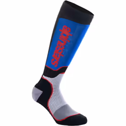 Alpinestars Plus Chaussettes de motocross pour les jeunes, noir-rouge-bleu, taille M L