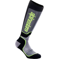 Alpinestars Plus Chaussettes de motocross pour les jeunes, noir-gris-jaune, taille M L