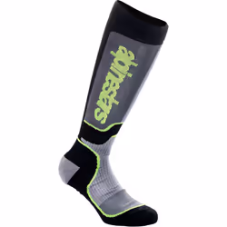 Alpinestars Plus Chaussettes de motocross pour les jeunes, noir-gris-jaune, taille M L