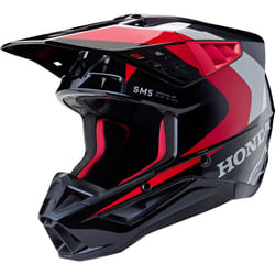 Alpinestars SM5 Honda Casque de motocross, noir-rouge, taille M pour Hommes
