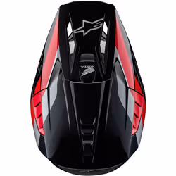 Alpinestars SM5 Honda Casque de motocross, noir-rouge, taille M pour Hommes