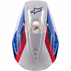 Alpinestars SM5 Honda Casque de motocross, blanc-rouge-bleu, taille S pour Hommes