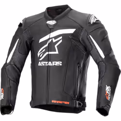 Alpinestars GP Plus R V4 Rideknit veste en cuir de moto perforée, noir-blanc, taille 52 pour Hommes