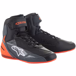 Alpinestars Faster 3 2024 perforé Chaussures de moto, noir-gris-rouge, taille 44 pour Hommes