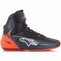 Alpinestars Faster 3 2024 perforé Chaussures de moto, noir-gris-rouge, taille 45 pour Hommes