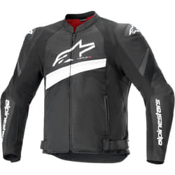 Alpinestars T-GP Plus R V4 Airflow veste textile de moto perforée, noir-blanc, taille M pour Hommes