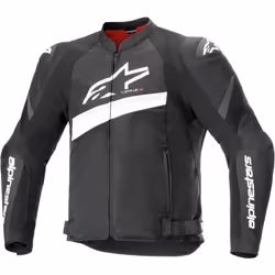 Alpinestars T-GP Plus R V4 Airflow veste textile de moto perforée, noir-blanc, taille M pour Hommes