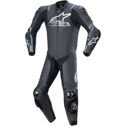Alpinestars Missile V2 Ward perforé une pièce moto en cuir, noir-gris, taille 50 pour Hommes