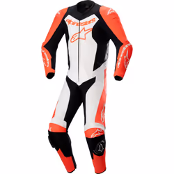Alpinestars GP Force Lurv perforé une pièce moto en cuir, noir-blanc-rouge, taille 54 pour Hommes