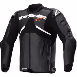 Alpinestars Atem V5 veste en cuir de moto perforée, noir-blanc, taille 54 pour Hommes
