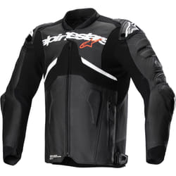 Alpinestars Atem V5 veste en cuir de moto perforée, noir-blanc, taille 54 pour Hommes