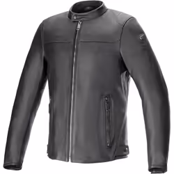 Alpinestars Blacktrack Blouson en cuir de moto, noir, taille XL pour Hommes
