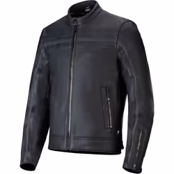 Alpinestars Dyno Blouson en cuir de moto, noir, taille S pour Hommes