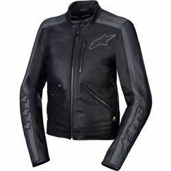 Alpinestars Stella Dyno Veste en cuir de moto pour dames, noir-gris, taille M pour Femmes