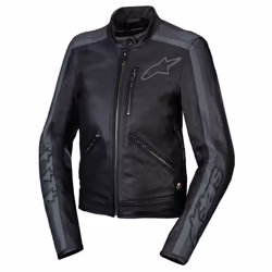 Alpinestars Stella Dyno Veste en cuir de moto pour dames, noir-gris, taille L pour Femmes
