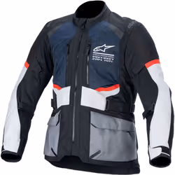 Alpinestars Andes Air Drystar veste textile de moto imperméable, noir-blanc-bleu, taille M pour Hommes
