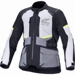 Alpinestars Andes Air Drystar veste textile de moto imperméable, noir-blanc-bleu, taille 3XL pour Hommes