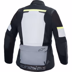 Alpinestars Andes Air Drystar veste textile de moto imperméable, noir-gris-jaune, taille S pour Hommes