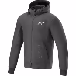 Alpinestars Radium Tech Sweat à capuche zippé moto, noir-blanc, taille 4XL pour Hommes