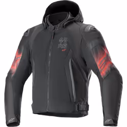 Alpinestars Zaca Air Venom veste textile de moto imperméable, noir-rouge, taille 3XL pour Hommes