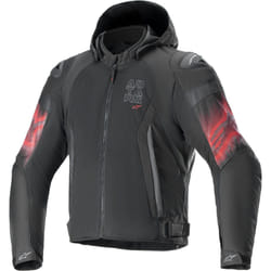 Alpinestars Zaca Air Venom veste textile de moto imperméable, noir-rouge, taille 3XL pour Hommes