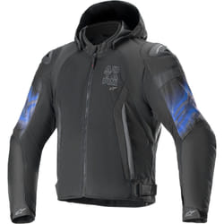 Alpinestars Zaca Air Venom veste textile de moto imperméable, noir-bleu, taille 2XL pour Hommes