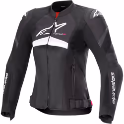 Alpinestars Stella T-GP Plus R V4 Airflow Veste textile de moto pour femmes, noir-blanc, taille S