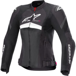 Alpinestars Stella T-GP Plus R V4 Airflow Veste textile de moto pour femmes, noir-blanc, taille S