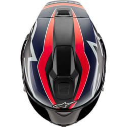 Alpinestars Supertech R10 Team Carbon Casque, noir-rouge-bleu, taille M pour Hommes
