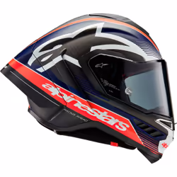 Alpinestars Supertech R10 Team Carbon Casque, noir-rouge-bleu, taille M pour Hommes
