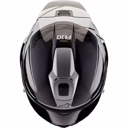 Alpinestars Supertech R10 Element Carbon Casque, noir-argent, taille S pour Hommes