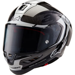 Alpinestars Supertech R10 Element Carbon Casque, noir-argent, taille L pour Hommes