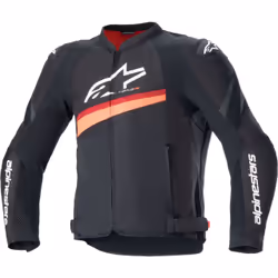 Alpinestars T-GP Plus R V4 Airflow veste textile de moto perforée, noir-rouge, taille M pour Hommes