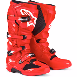 Alpinestars Tech 7 Bottes de motocross, rouge, taille 43 pour Hommes