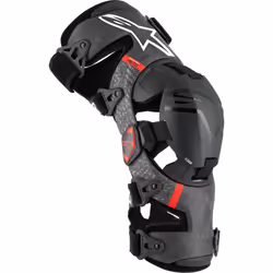 Alpinestars Supertech RK-10 Plasma Orthèses de genou, noir-rouge, taille S pour Hommes
