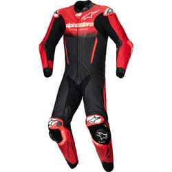 Alpinestars GP-R7 Combinaison moto 1 pièce en cuir, noir-rouge, taille 48 pour Hommes
