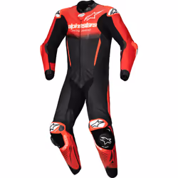 Alpinestars GP-R7 Combinaison moto 1 pièce en cuir, noir-rouge, taille 52 pour Hommes