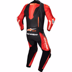 Alpinestars GP-R7 Combinaison moto 1 pièce en cuir, noir-rouge, taille 52 pour Hommes
