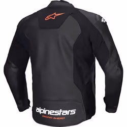 Alpinestars Faster V3 Blouson de moto en cuir, noir-rouge, taille 56 pour Hommes