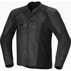 Alpinestars Faster V3 Blouson de moto en cuir, noir, taille 56 pour Hommes