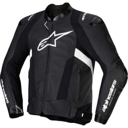Alpinestars Missile V3 Blouson de moto en cuir, noir-blanc, taille 54 pour Hommes