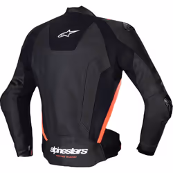 Alpinestars Missile V3 Blouson de moto en cuir, noir-blanc-rouge, taille 48 pour Hommes
