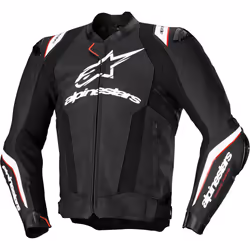 Alpinestars Missile Ignition V3 Blouson en cuir de moto perforé, noir-blanc, taille 56 pour Hommes