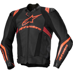 Alpinestars Missile Ignition V3 Blouson en cuir de moto perforé, noir-rouge, taille 56 pour Hommes
