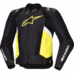 Alpinestars Missile V3 Airflow Blouson en cuir de moto perforé, noir-blanc-jaune, taille 50 pour Hommes - Vue supplémentaire 2