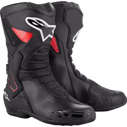 Alpinestars SMX-6 Drystar® v3 Bottes de moto imperméables, noir-blanc-rouge, taille 40 pour Hommes